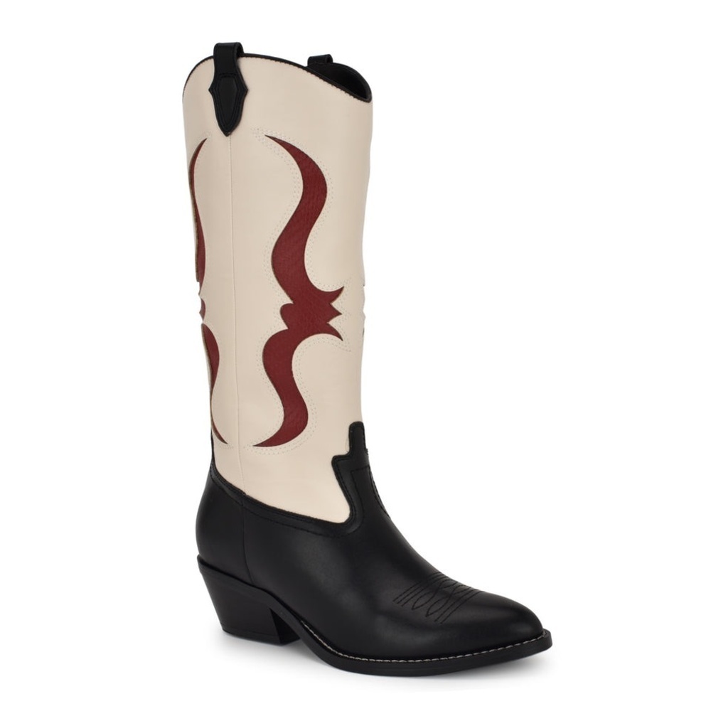 Nine West Cwyft Western Boots Faux Leather Size 9M NEW!